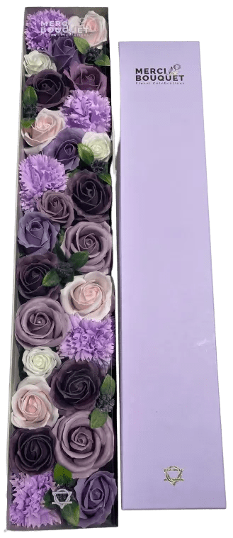 Caixa com flores Extra Longa - Lilás
