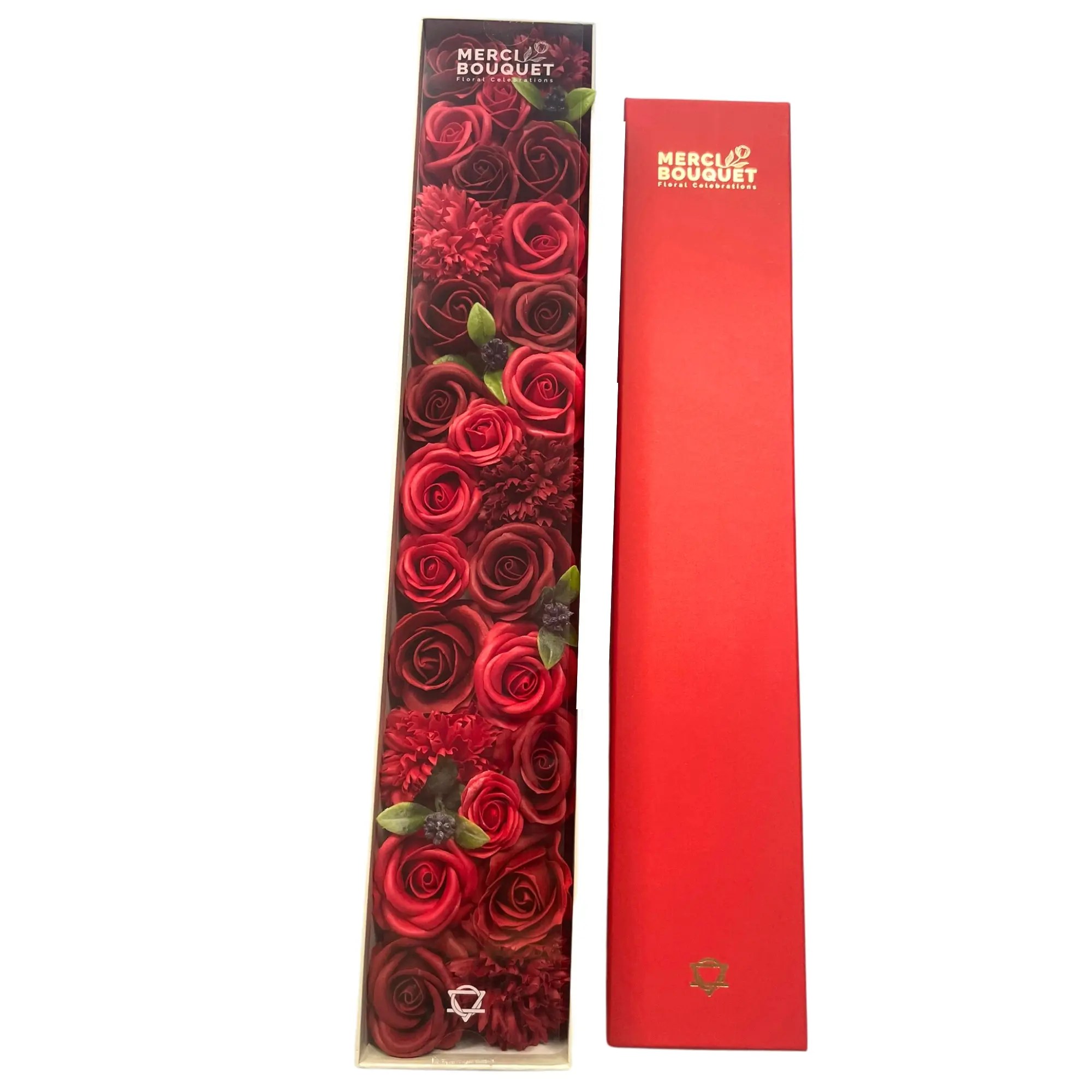 Caixa com flores Extra Longa - Rosas vermelhas