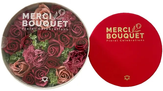 Caixa de flores redonda - Rosas vintage