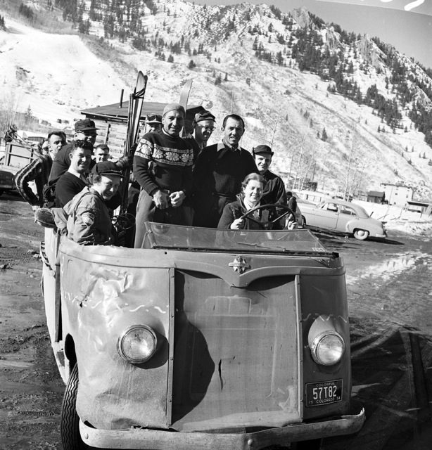 This photo from the Aspen Historical Society reveals early methods of transporting skiers around the base of Aspen Mountain. The Historical Society is funded in part by a property tax.