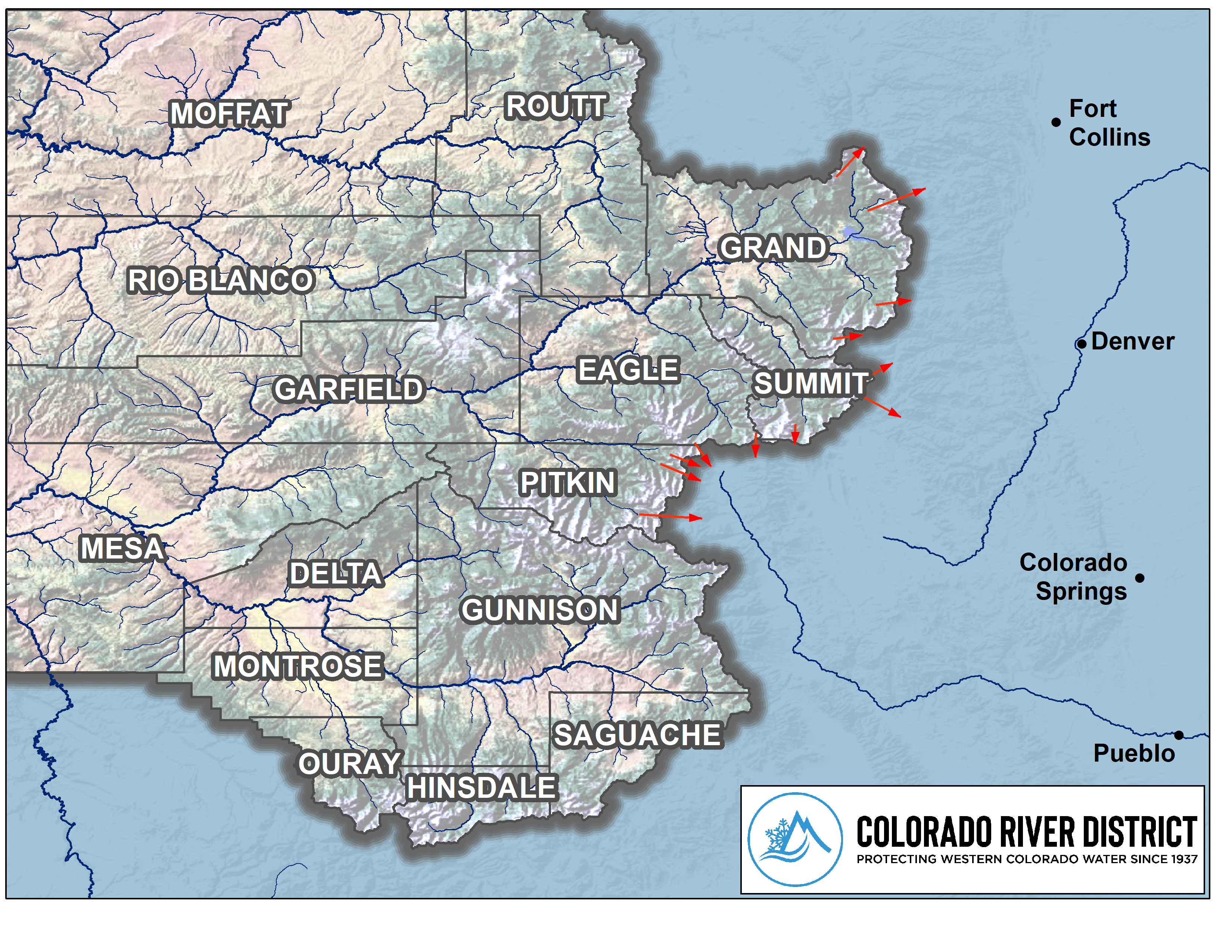 Colorado River District map