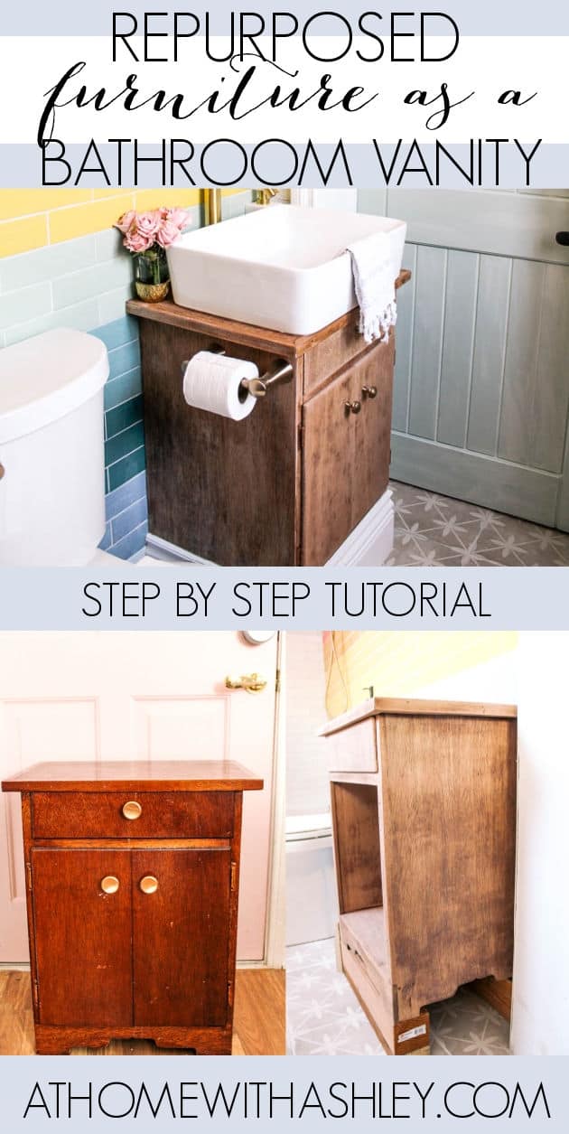 Repurposed Furniture As A Diy Bathroom Vanity At Home With Ashley