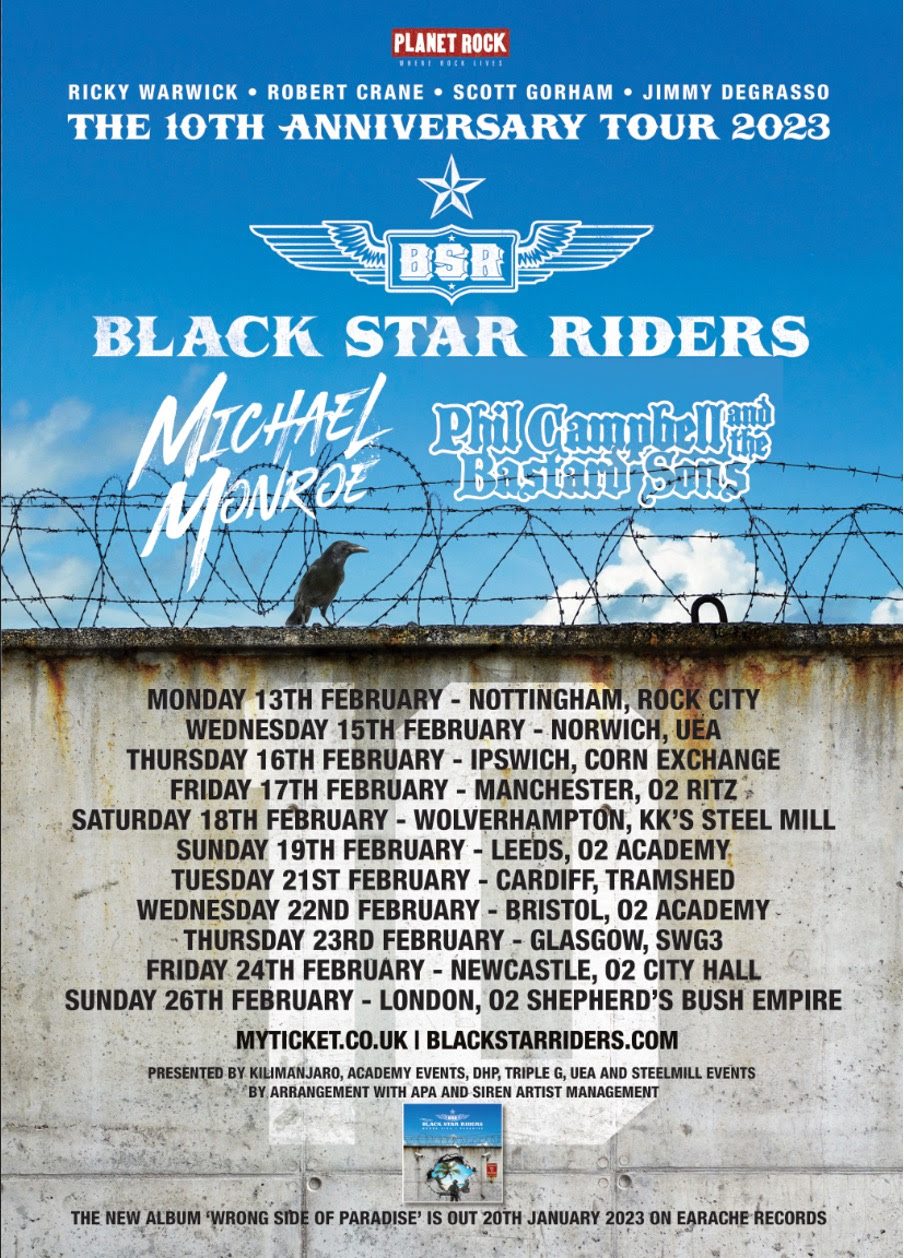 Black Star Riders Tenth Anniversary Tour And New Album News At The Barrier