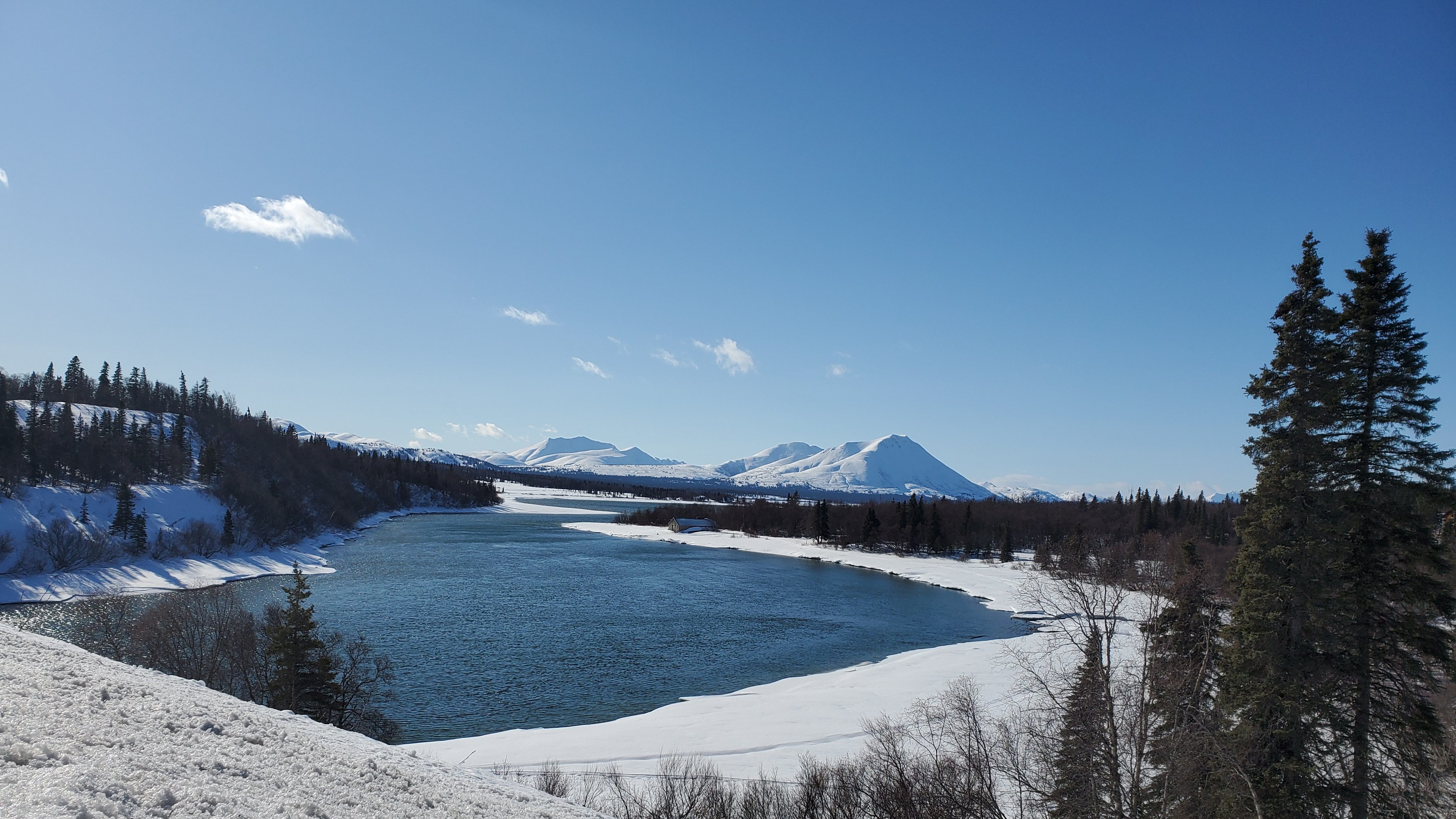 a frozen lake