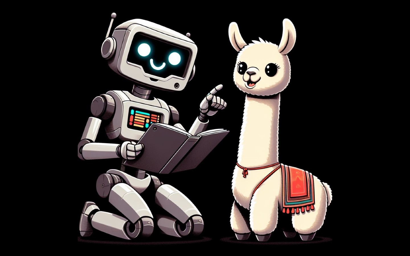 robot teaching llama