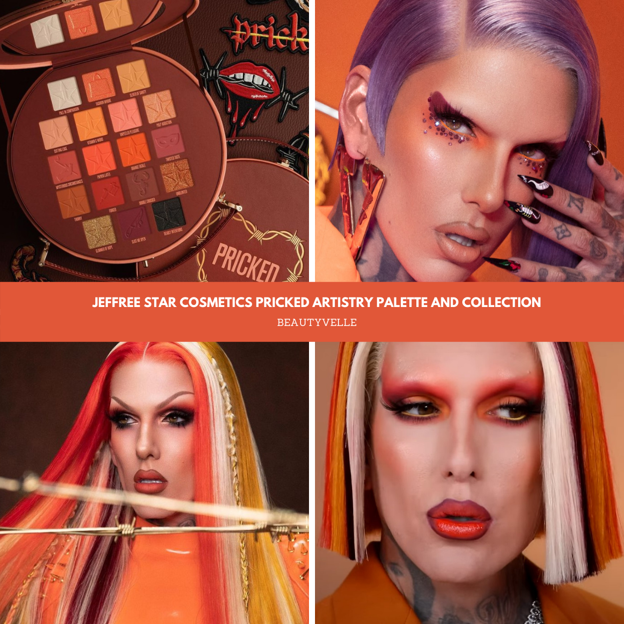 Sneak Peek Jeffree Star Cosmetics Pricked Artistry Palette And Collection Beautyvelle Makeup News