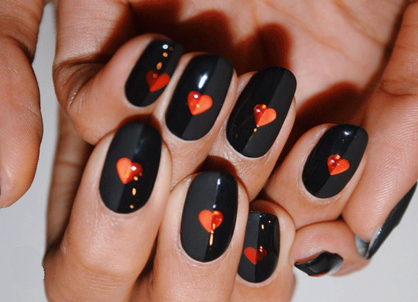 8 Valentine S Day Nail Designs For A Darker Kind Of Love Behindthechair Com