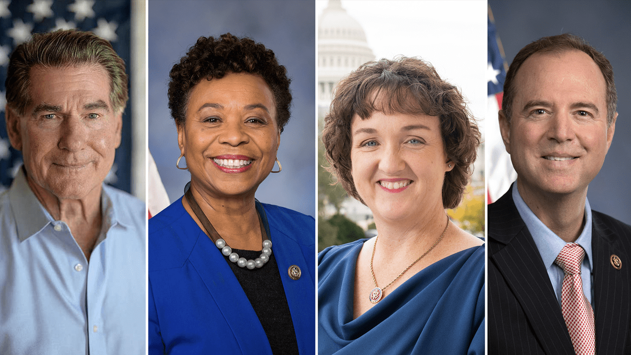 With 22 candidates competing to become California’s next senator, four candidates have emerged as frontrunners including Republican Steve Garvey (L); Democratic Rep. Barbara Lee (Center L); Democratic Rep. Katie Porter (Center R); and Democratic Rep. Adam Schiff (R).