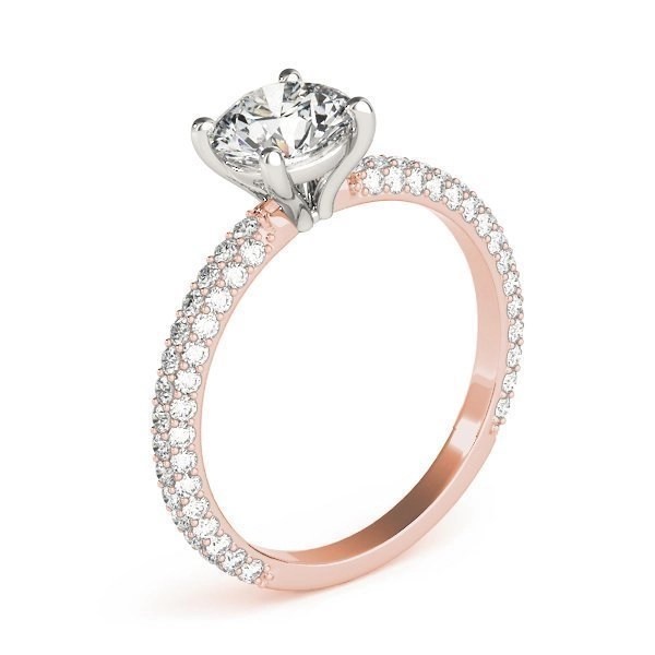Classic Angel 14K Rose Gold Solitaire Engagement Ring