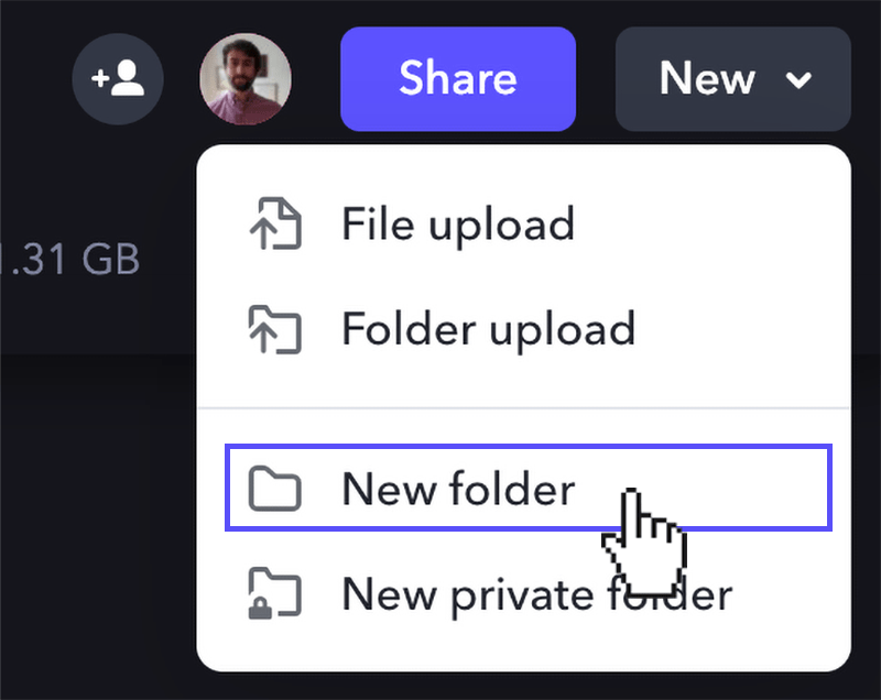 Frame.io New Folder