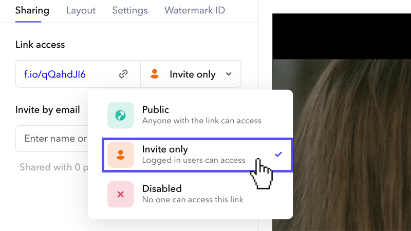Frame.io Presentation sharing