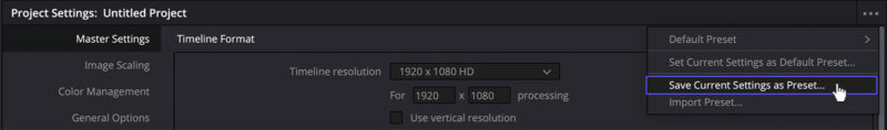 Saving your old settings as a Resolve preset will give you a fallback.