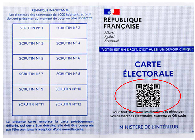 Un Qr Code Ornera Les Cartes D Electeurs