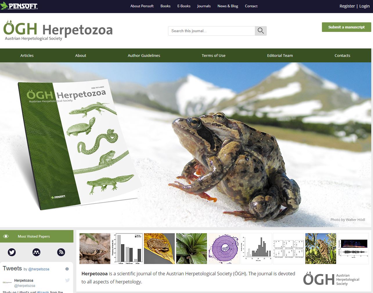 Austrian Herpetological Society’s journal Herpetozoa moves to Pensoft’s ARPHA platform