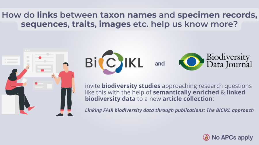 BiCIKL Project supports article collection in Biodiversity Data Journal about use of linked data