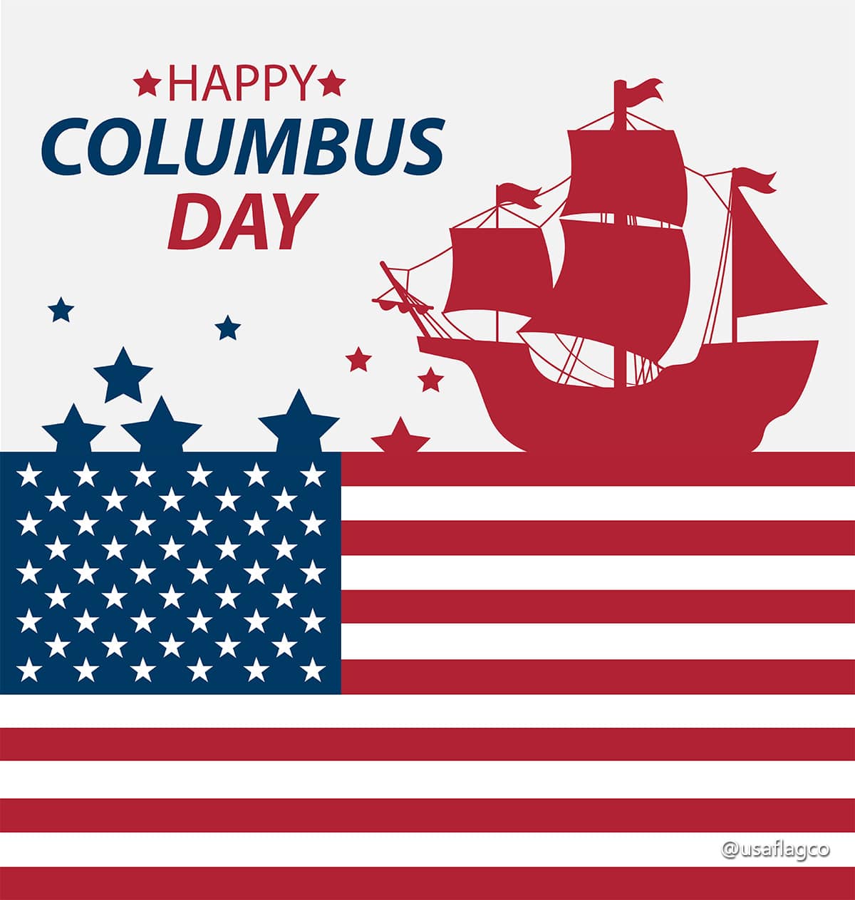 Happy Columbus Day From Usa Flag Co