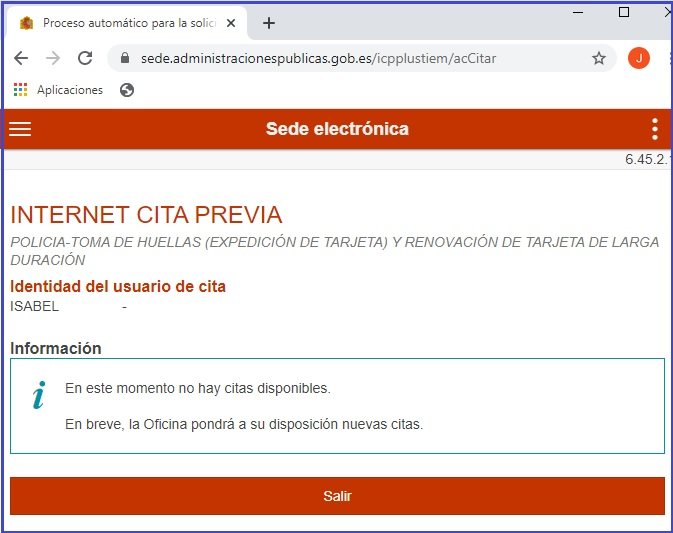 Problemas Obtencion De Citas Para Tramites Policiales Blog Extranjeria Asociacion Progestion