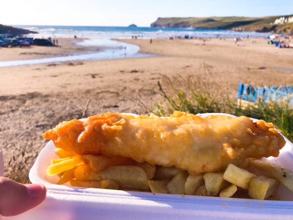 Fish And Chips From Hayle S In Polzeath Bright Lights Big City