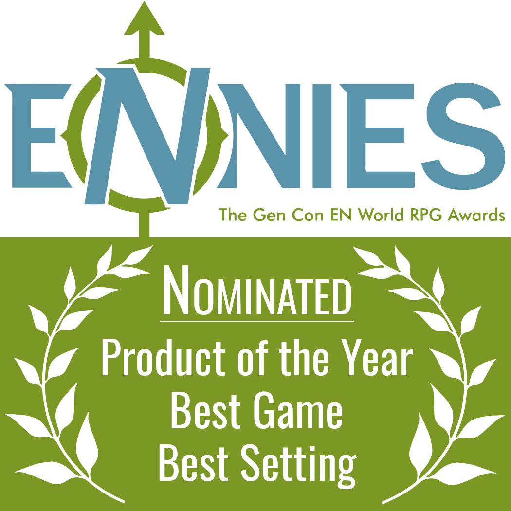 Dream Askew was nominated for three Ennie awards: Product of the Year, Best Game, and Best Setting.