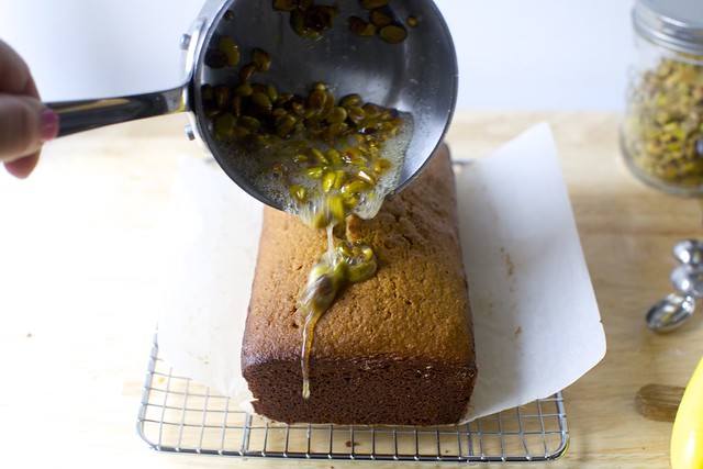a lemony pistachio glaze