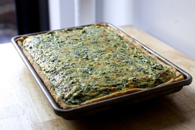 spinach sheet pan quiche