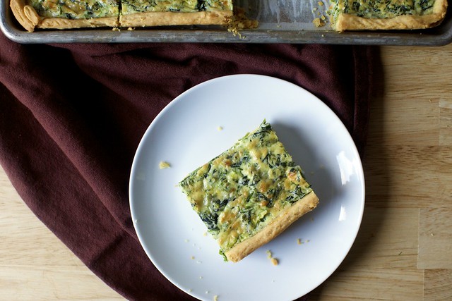 spinach sheet pan quiche