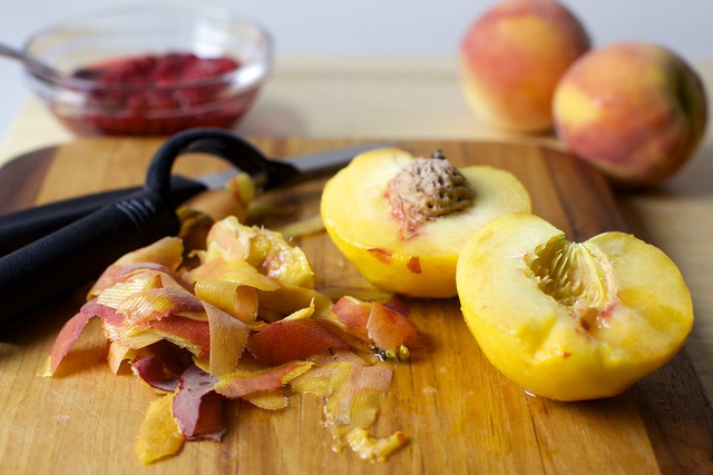 overripe peaches are perfect here