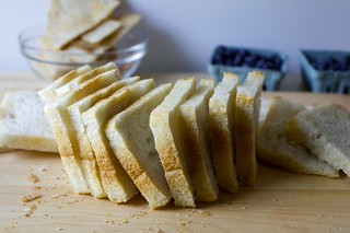 sliced, crusts thinned