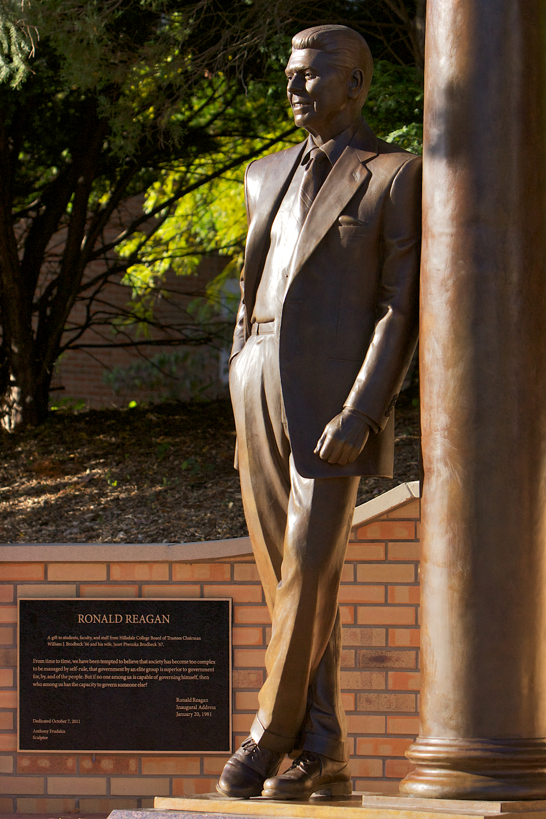 Reagan Statue on Hillsdale College's Liberty Walk