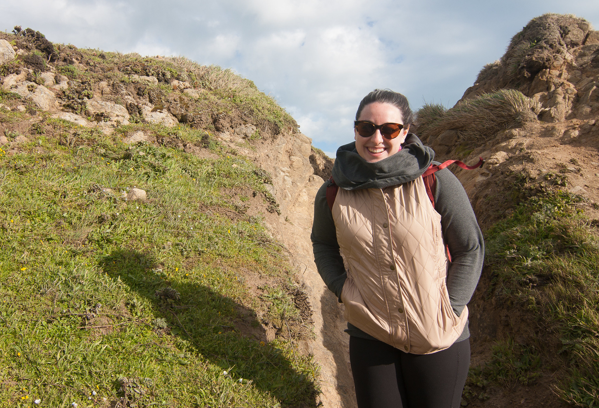 Amanda in the Wind at Point Reyes