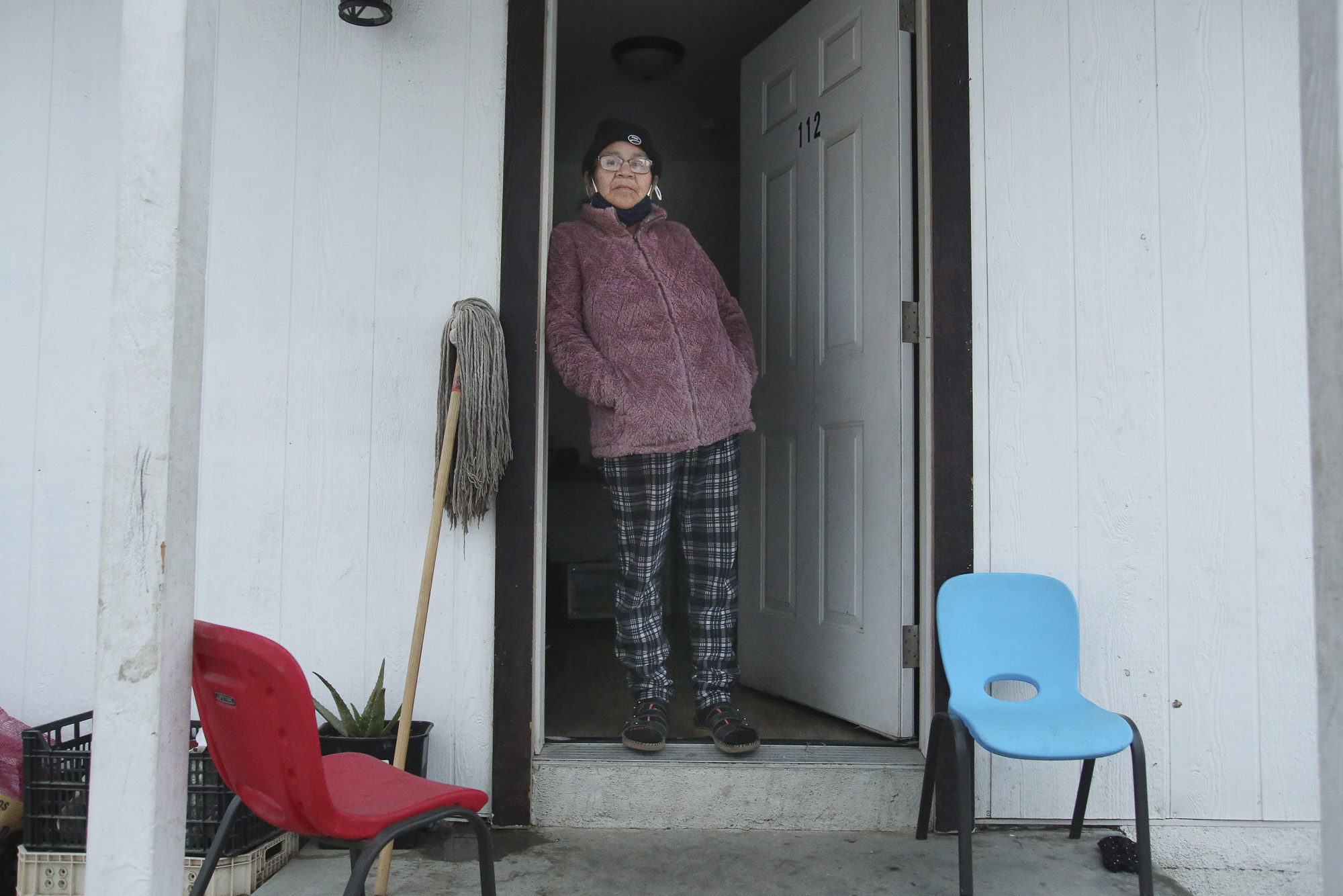 María Reyes, a Mendota farmworker, fell sick with COVID-19 in December but didn't want to go to a hotel room because she didn't want to leave her teenage daughter alone. Photo by Gary Kazanjian