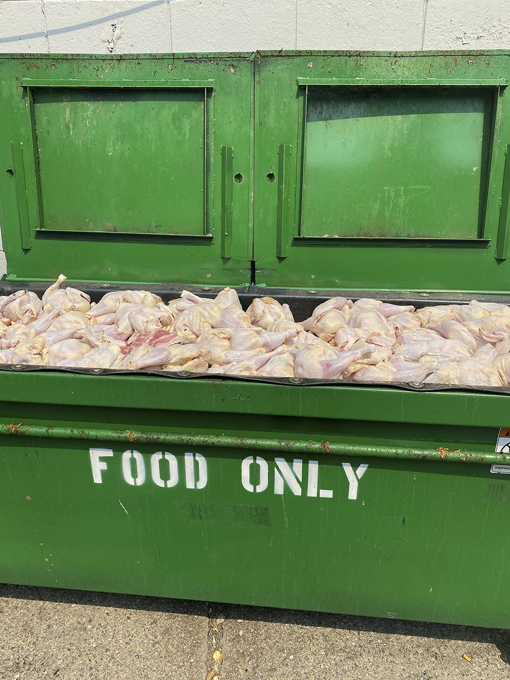 Food inventory from the Verde Mexican Rotisserie restaurant had to be discarded after a 2 week evacuation order due to the Caldor Fire in South Lake Tahoe. Domi Chavarria, the owner of Verde Mexican Rotisserie, lost about $10K worth of inventory when they shut down for two weeks due to the Caldor Fire evacuation. Photo courtesy of Domi Chavarria.