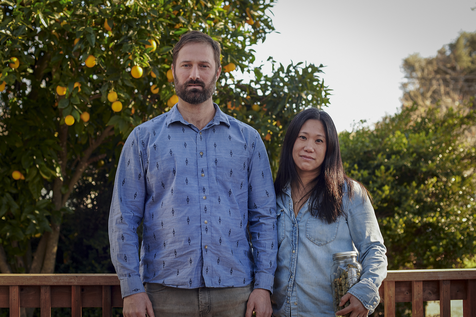 Jonathan Wentzel and Ingrid Tsong at their home in Healdsburg on Jan. 27, 2022. Wentzel and Tsong run Beija Flor Farms in Mendocino County. Photo by Paul Collins for CalMatters