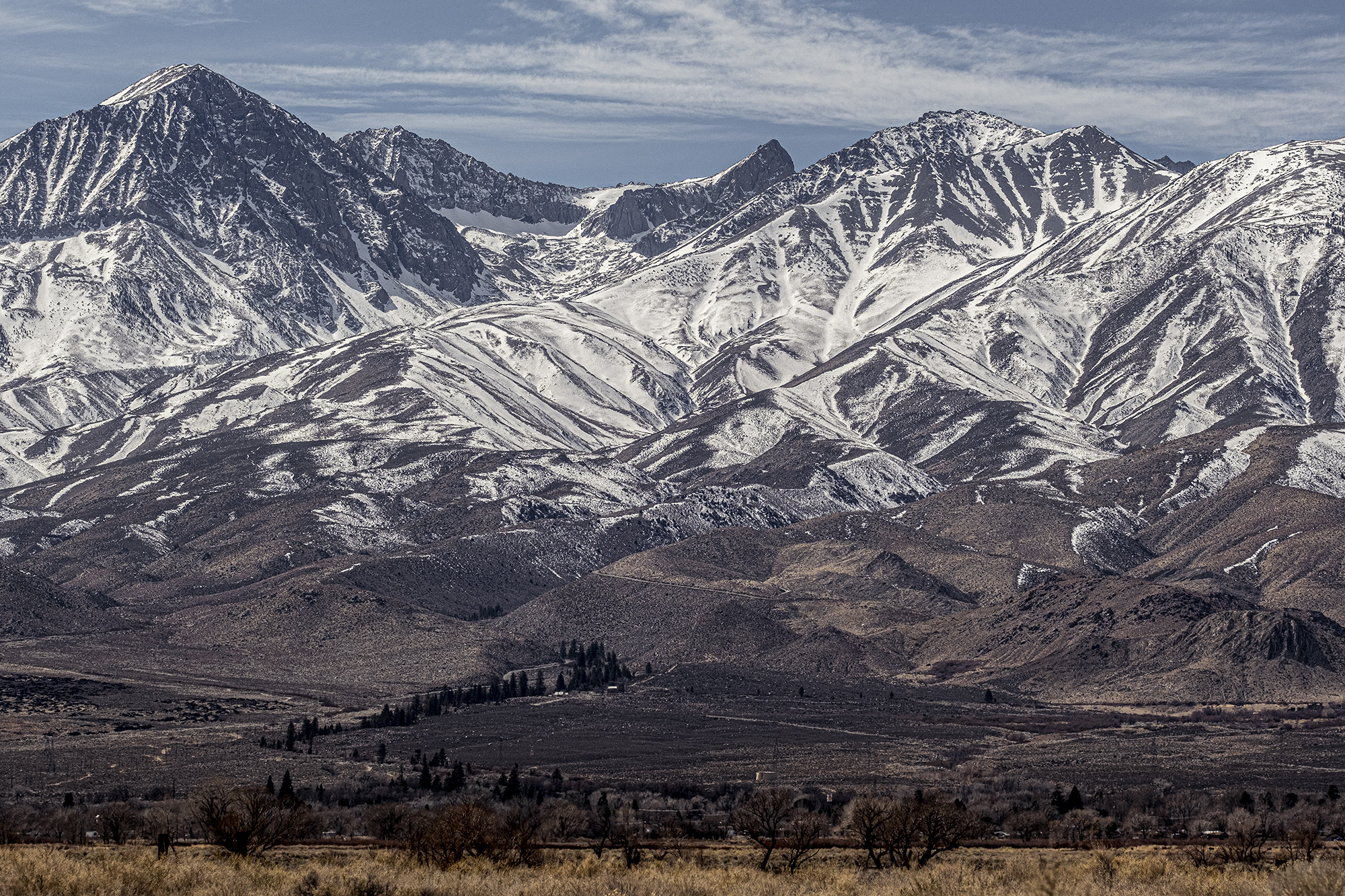 A view of the Sierra's from Zurich Station in Big Pine on March 2, 2021. Photo via iStock/Getty Images