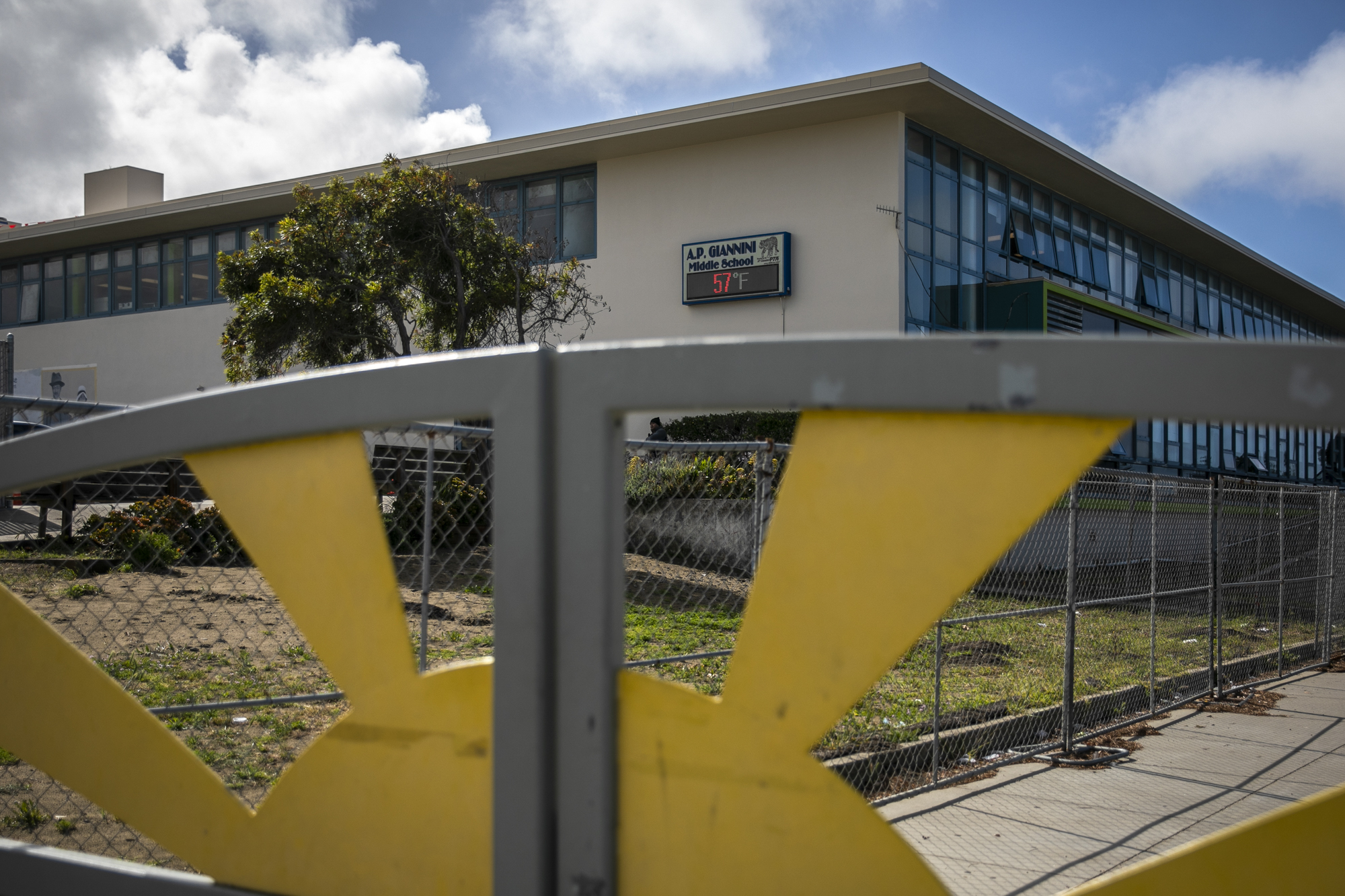 The exterior of AP Gianni Middle School in San Francisco