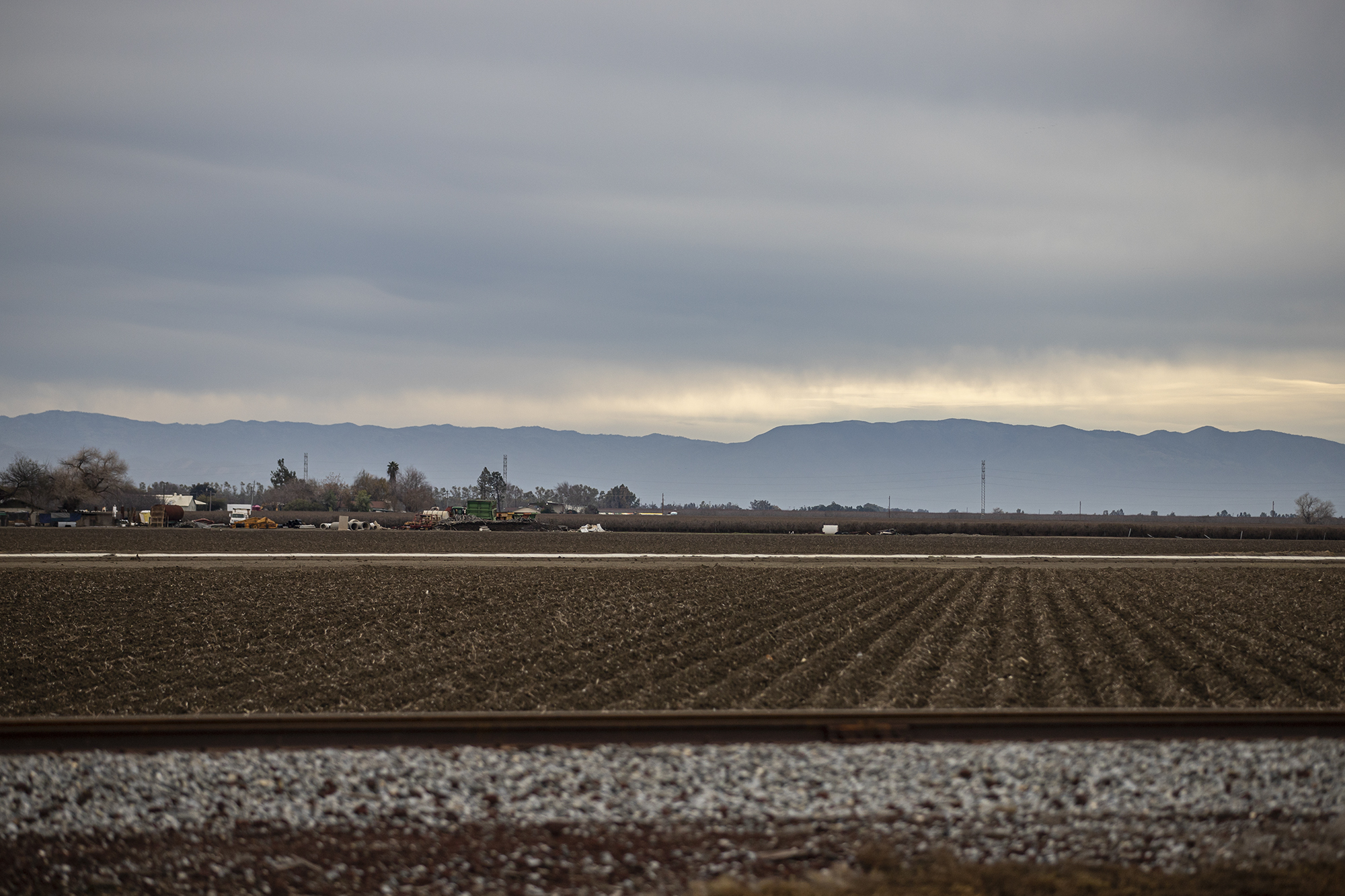 Farmland just outside of Firebaugh on the outskirts of Madera County on Jan. 7, 2023.