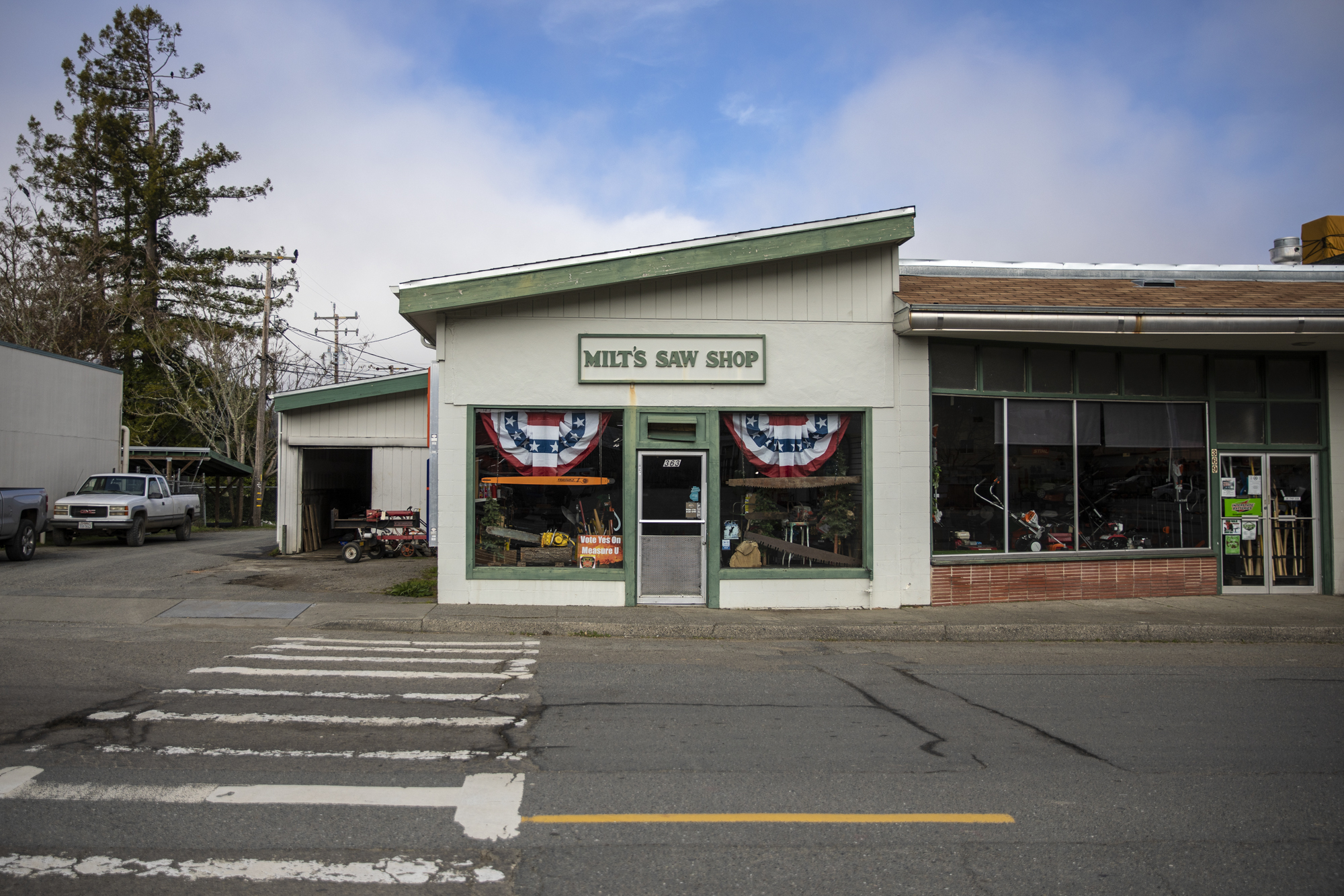 Milt's Saw Shop in Garberville on Feb. 10, 2023. 