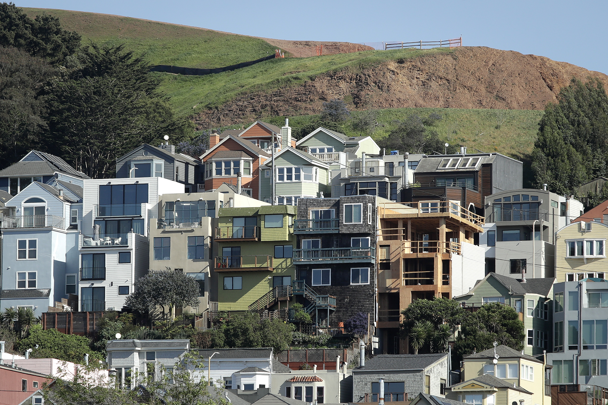 Homes and residential buildings in San Francisco on March 4, 2020. Photo by Jeff Chiu, AP Photo