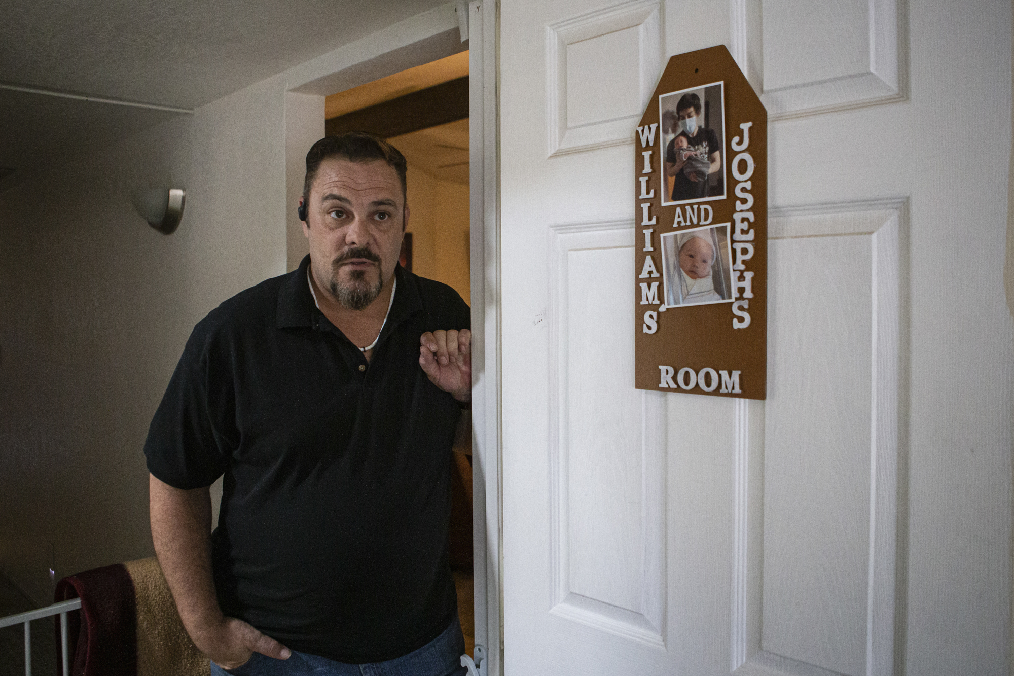 Nicolas Allen in his home in Fresno on April 10, 2023. Photo by Larry Valenzuela, CalMatters/CatchLight Local