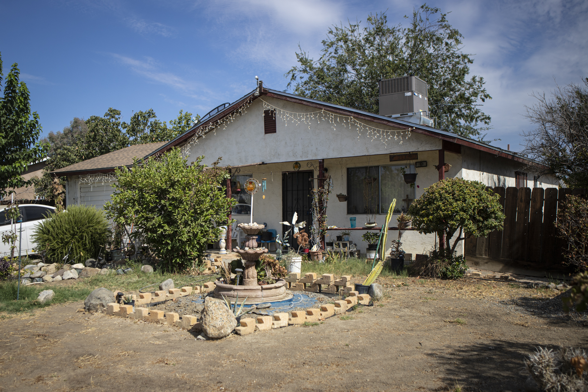 María Dolores Díaz's home in the community of Cantua Creek in Fresno County on Aug. 8, 2022. Photo by Larry Valenzuela, CalMatters/CatchLight Local