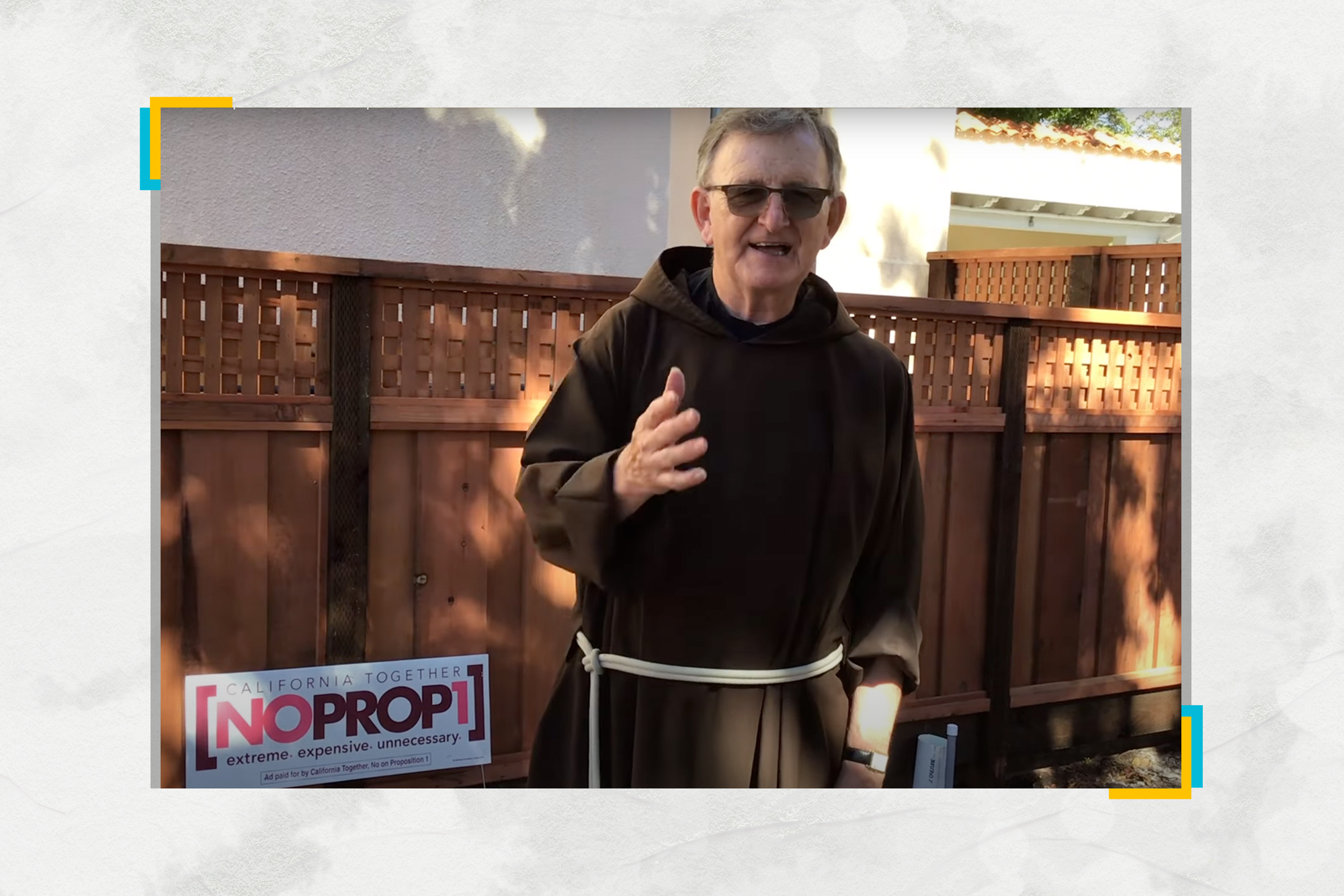 A screenshot from a video by the Our Lady of Angels Parish in Burlingame. Image via YouTube