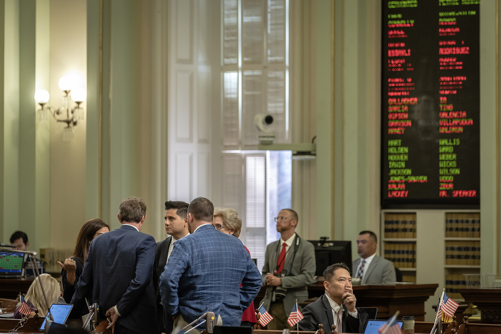 Assembly Republicans convene during session at the state Capitol in Sacramento on July 13, 2023. Photo by Rahul Lal for CalMatters