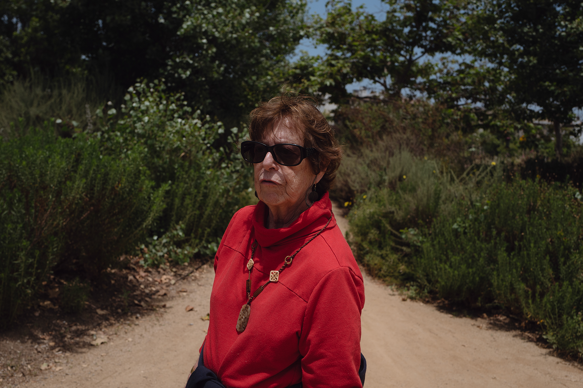 Former Los Angeles City Councilmember Ruth Galanter at Ballona Discovery Park in the Playa Vista neighborhood of Los Angeles on June 4, 2024. Photo by Zaydee Sanchez for CalMatters