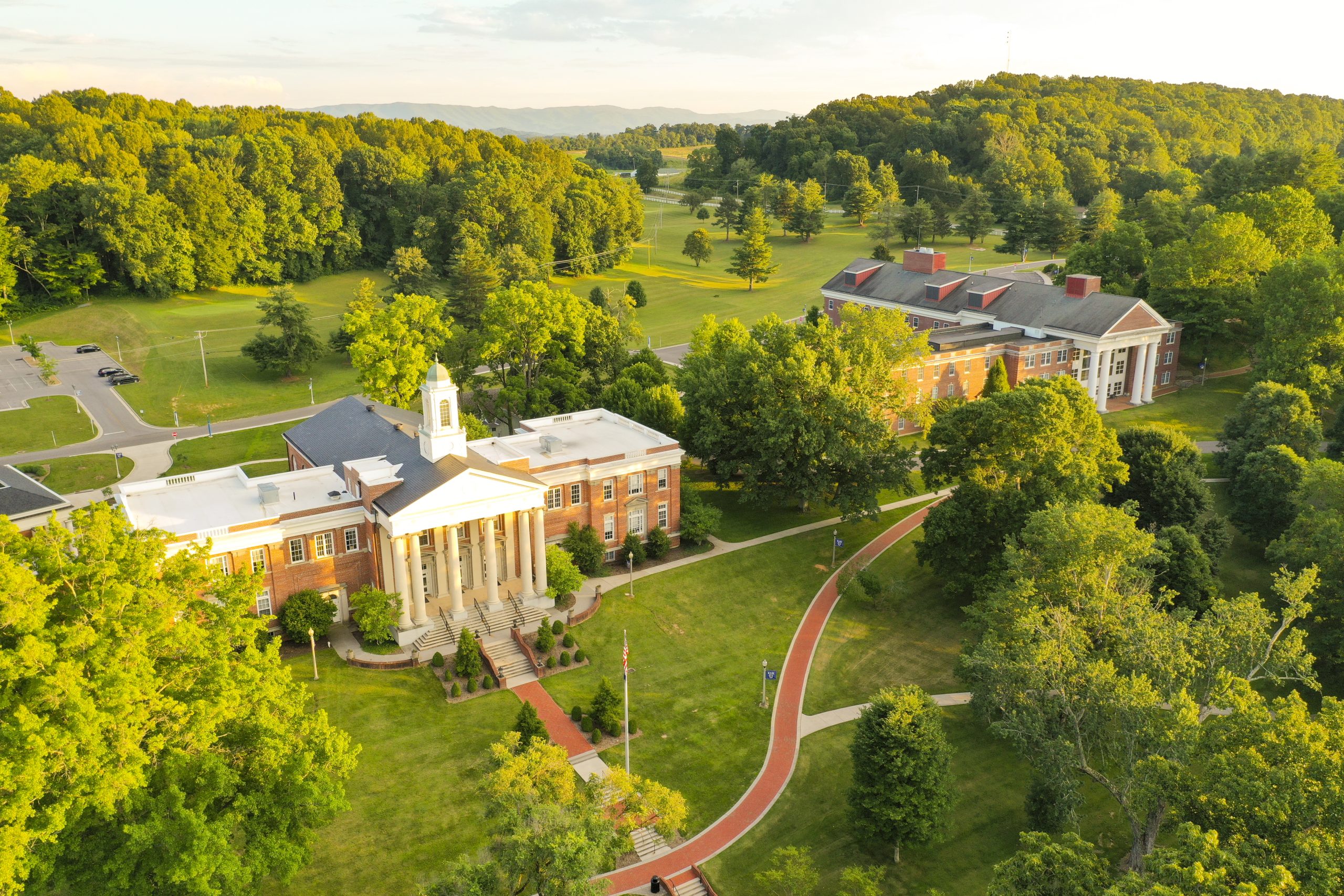 An aerial view of Emory & Henry