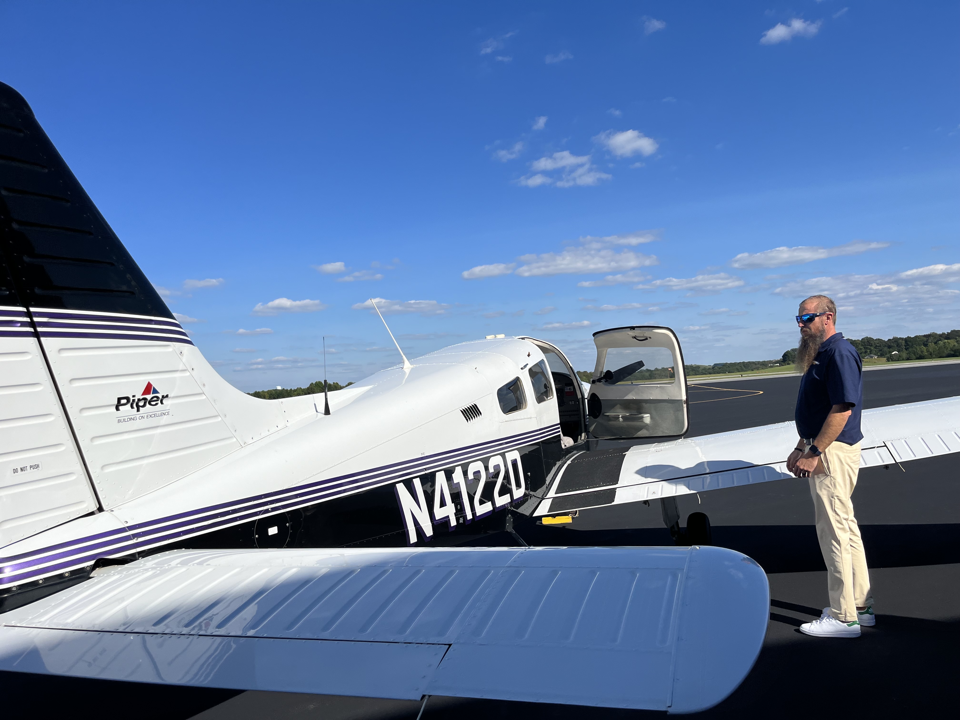 Travis Williams, the chief flight instructor for the Averett aeronautics program. Photo by Grace Mamon.