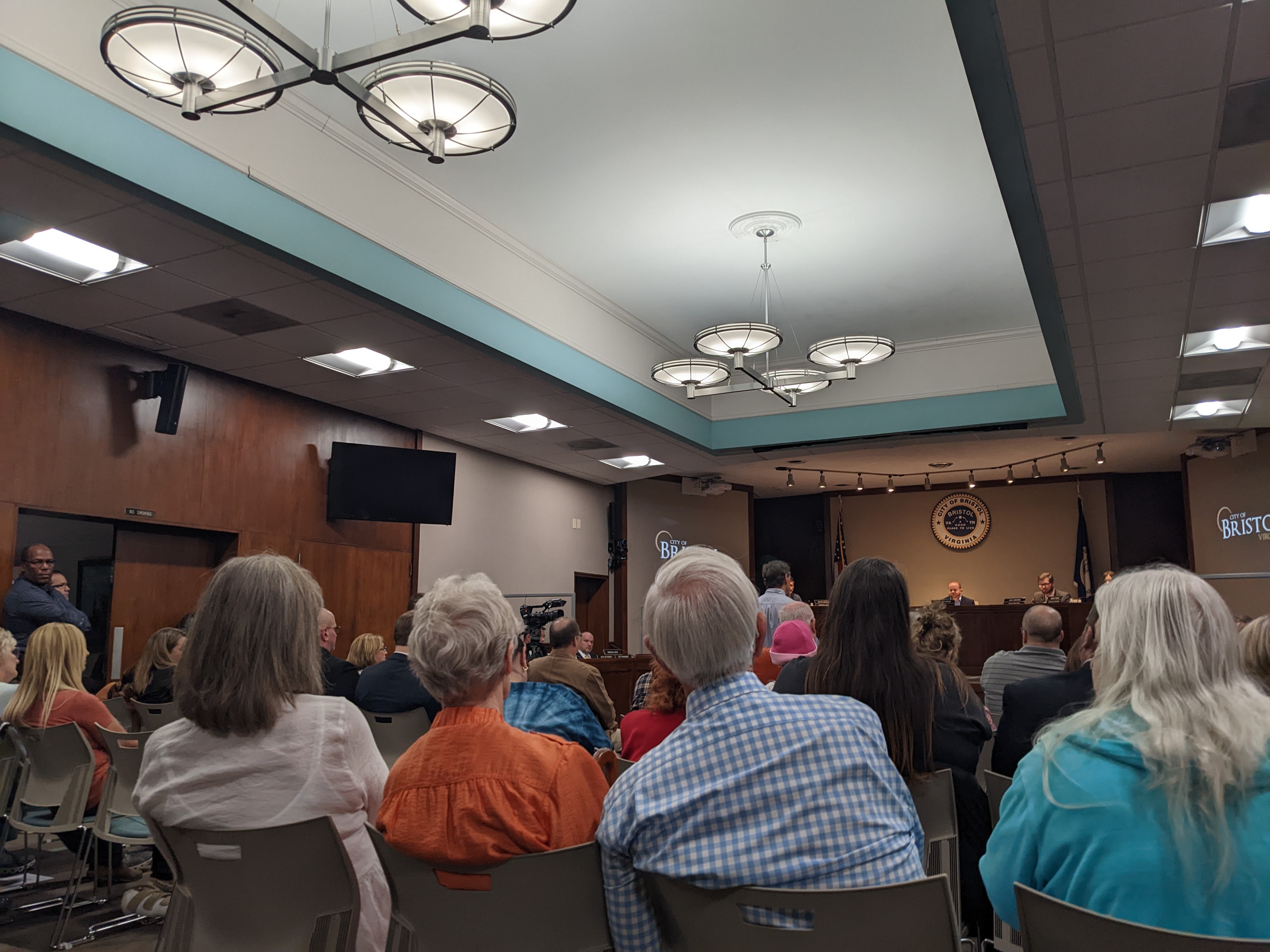 The Bristol City Council's Oct. 25 meeting to discuss abortion clinic restrictions drew an overflow crowd -- more people, even, than when the council talked about whether the city should try for a casino. Photo by Megan Schnabel.