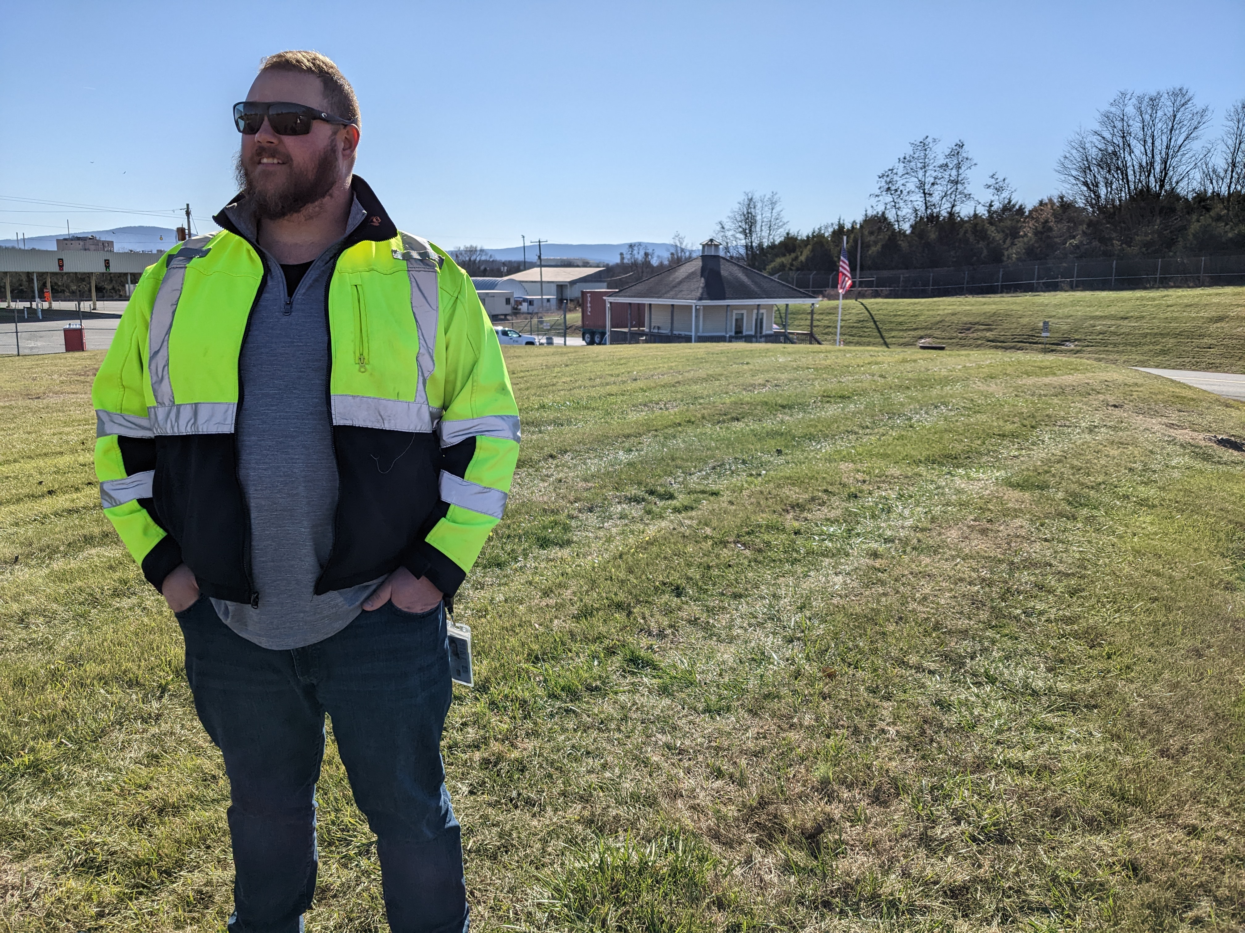 Lee Cranford, who manage the Virginia Inland Port, figures that 90% of the companies that use the terminal are within a 30-mile radius. “We have a personal relationship with our customers,” he said. “They’re our next-door neighbors.” Photo by Megan Schnabel.