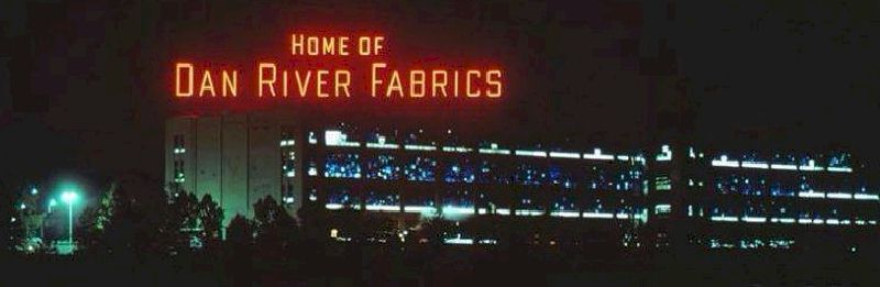 The famous Dan River Fabrics sign. Courtesy of City of Danville.