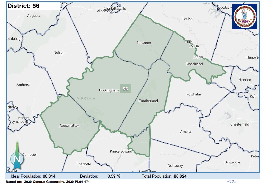 House District 56. Courtesy of Virginia Supreme Court.