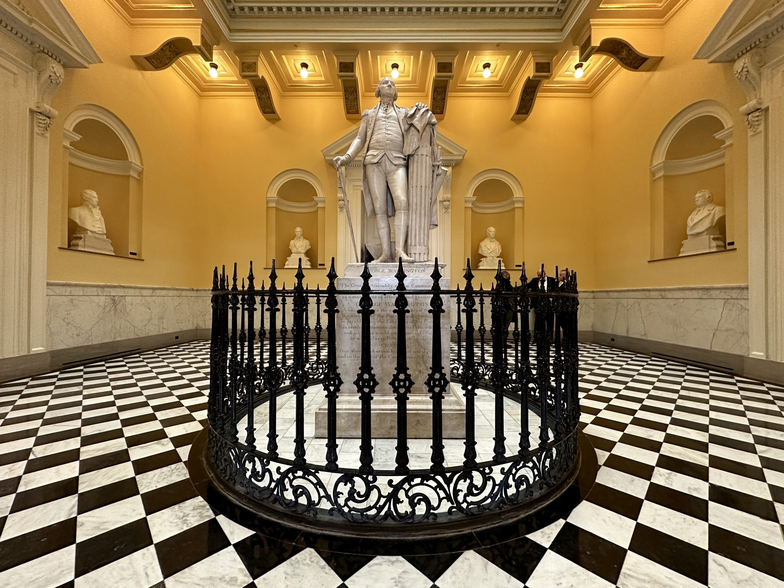 The George Washington statue in the state Capitol. Photo by Markus Schmidt.